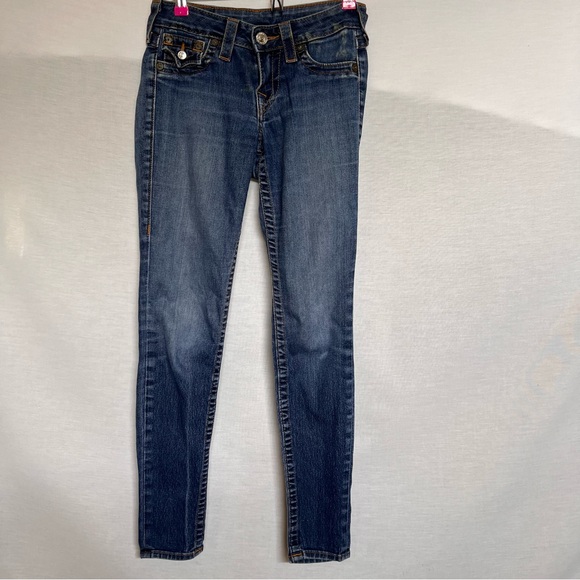 True Religion Hi Rise Legging Blue Jeans - Picture 1 of 14